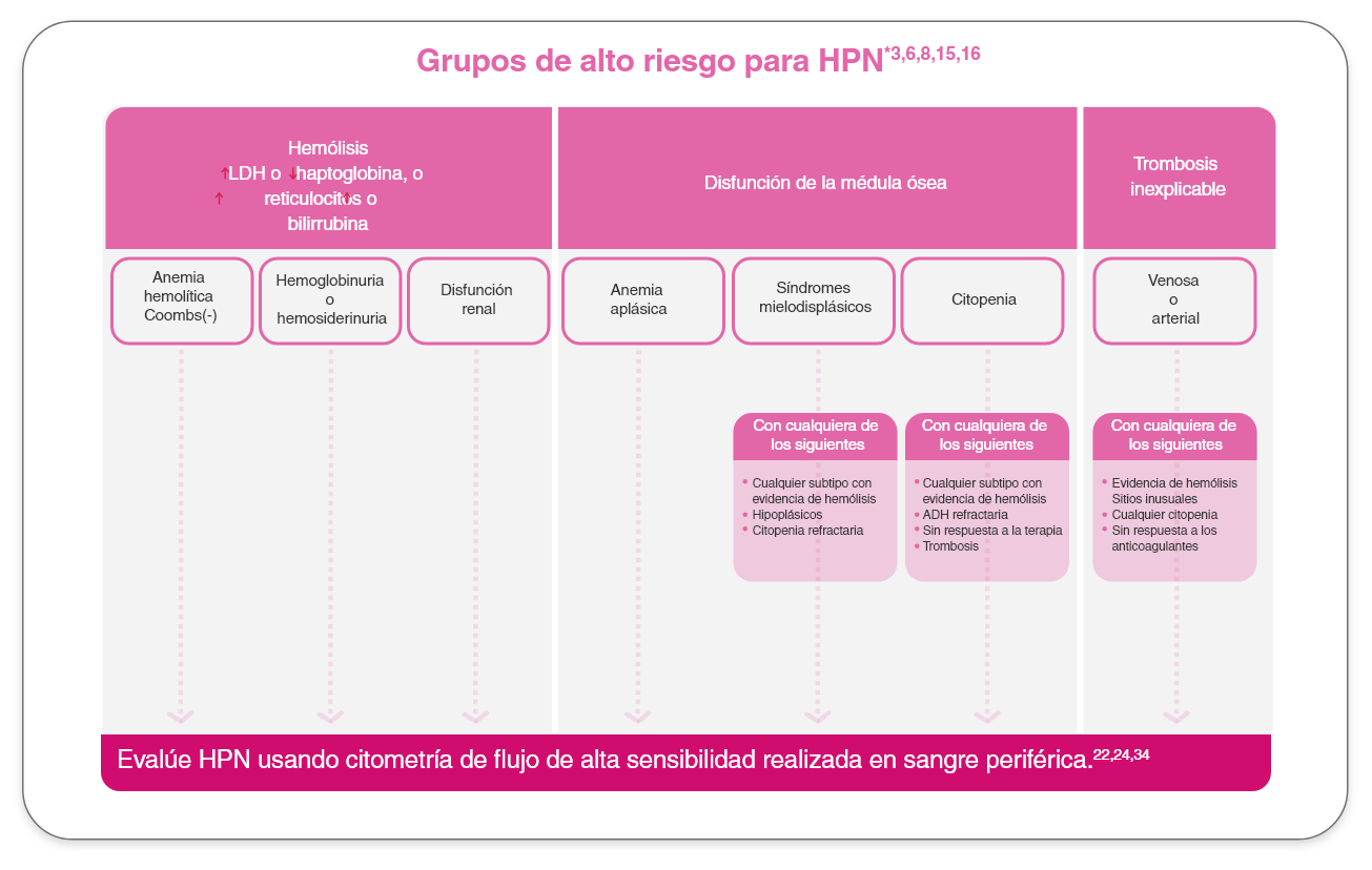 grupos de alto riesgo con HPN